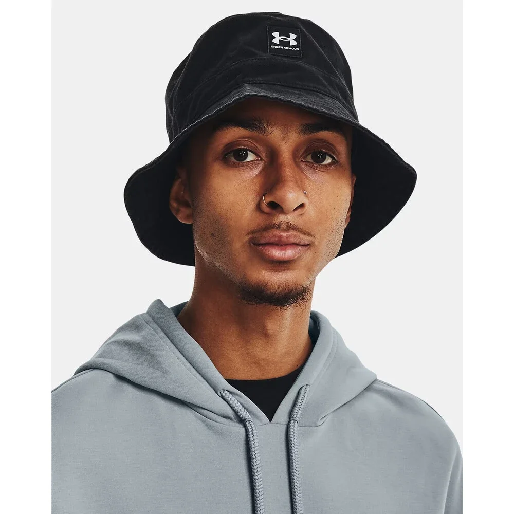 Under Armour Essential 1376704-001 Bucket Hat Men's L Black Twill Cotton UPS1340